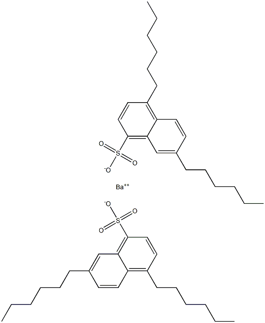 Bis(4,7-dihexyl-1-naphthalenesulfonic acid)barium salt 结构式