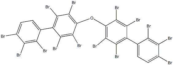 (2,3,4-Tribromophenyl)(2,3,5,6-tetrabromophenyl) ether,,结构式