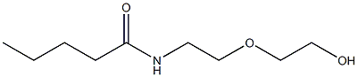 N-(5-ヒドロキシ-3-オキサペンタン-1-イル)ペンタンアミド 化学構造式