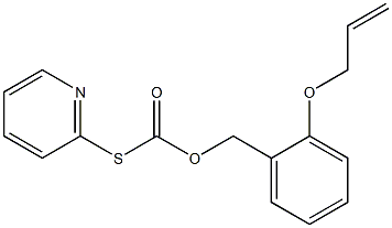 Thiocarbonic acid O-[2-(2-propenyloxy)benzyl]S-(2-pyridyl) ester Structure