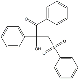 1,2-Diphenyl-2-hydroxy-3-(phenylsulfonyl)-1-propanone 结构式