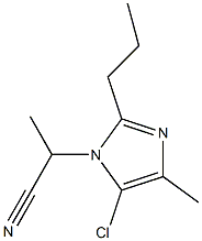 5-Chloro-1-(1-cyanoethyl)-4-methyl-2-propyl-1H-imidazole Struktur