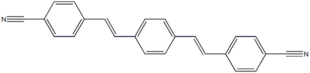 4,4'-[p-Phenylenebis[(E)-1,2-ethenediyl]]bis(benzonitrile) 结构式
