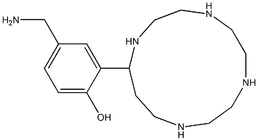 13-(5-Aminomethyl-2-hydroxyphenyl)-1,4,7,10-tetraazacyclotridecane,,结构式
