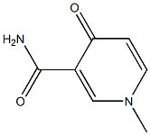 1,4-Dihydro-1-methyl-4-oxopyridine-3-carboxamide,,结构式