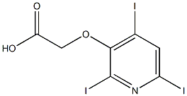[(2,4,6-トリヨードピリジン-3-イル)オキシ]酢酸 化学構造式
