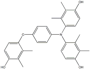 N,N-Bis(4-hydroxy-2,3-dimethylphenyl)-4-(4-hydroxy-2,3-dimethylphenoxy)benzenamine Structure