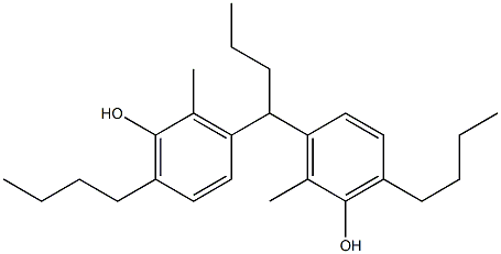 3,3'-Butylidenebis(2-methyl-6-butylphenol) Struktur