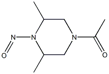1-(3,5-Dimethyl-4-nitroso-1-piperazinyl)ethanone Struktur