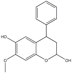 3,4-Dihydro-7-methoxy-4-phenyl-2H-1-benzopyran-2,6-diol Structure