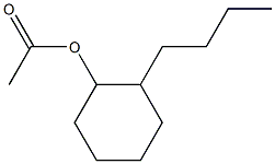 Acetic acid 2-butylcyclohexyl ester Structure