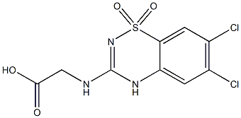  3-[(Carboxymethyl)amino]-6,7-dichloro-4H-1,2,4-benzothiadiazine 1,1-dioxide