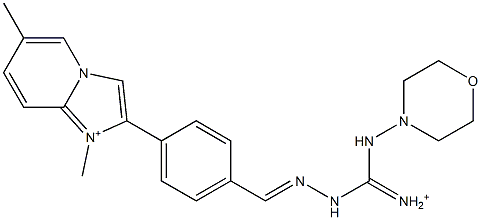 1,6-Dimethyl-2-[4-[2-[iminio(morpholinoamino)methyl]hydrazonomethyl]phenyl]imidazo[1,2-a]pyridin-1-ium|