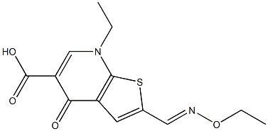 2-[(Ethoxyimino)methyl]-7-ethyl-4,7-dihydro-4-oxothieno[2,3-b]pyridine-5-carboxylic acid Structure