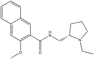 3-Methoxy-N-[[(2S)-1-ethyl-2-pyrrolidinyl]methyl]naphthalene-2-carboxamide Structure