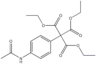 4-Acetylaminophenylmethanetricarboxylic acid triethyl ester,,结构式