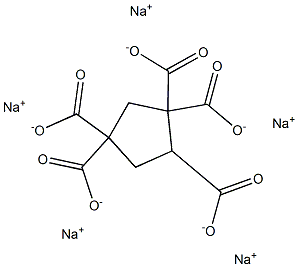 1,1,3,3,4-Cyclopentanepentacarboxylic acid pentasodium salt Structure