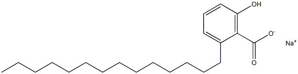 2-Tetradecyl-6-hydroxybenzoic acid sodium salt Structure