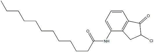 2-クロロ-4-(ドデカノイルアミノ)-1-インダノン 化学構造式