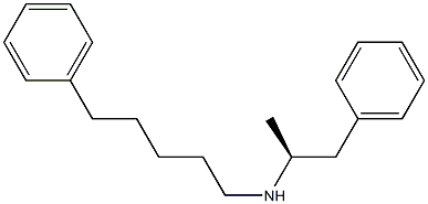 N-[(S)-1-Methyl-2-phenylethyl]-5-phenylpentan-1-amine 结构式