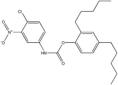 N-(4-クロロ-3-ニトロフェニル)-1-(2,4-ジアミルフェノキシ)ホルムアミド 化学構造式