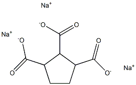 1,2,3-Cyclopentanetricarboxylic acid trisodium salt Structure