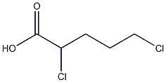 2,5-ジクロロ吉草酸 化学構造式