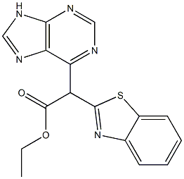 2-(Benzothiazol-2-yl)-2-(9H-purin-6-yl)acetic acid ethyl ester