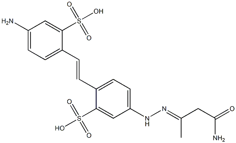 4-Amino-4'-[2-(3-amino-1-methyl-3-oxopropylidene)hydrazino]-2,2'-stilbenedisulfonic acid