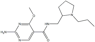 2-Amino-4-methoxy-N-[(1-propyl-2-pyrrolidinyl)methyl]-5-pyrimidinecarboxamide,,结构式