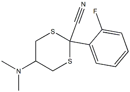 5-(Dimethylamino)-2-[2-fluorophenyl]-1,3-dithiane-2-carbonitrile