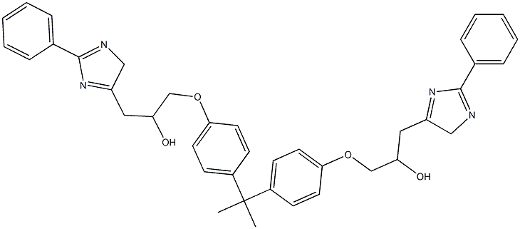 1,1'-(2,2-Propanediyl)bis[(4,1-phenylene)oxy]bis[3-(2-phenyl-4H-imidazol-5-yl)-2-propanol],,结构式