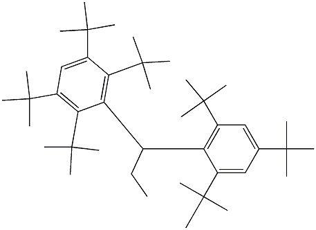 1-(2,3,5,6-Tetra-tert-butylphenyl)-1-(2,4,6-tri-tert-butylphenyl)propane Structure