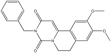 3-Benzyl-6,7-dihydro-9,10-dimethoxy-2H-pyrimido[6,1-a]isoquinoline-2,4(3H)-dione Struktur