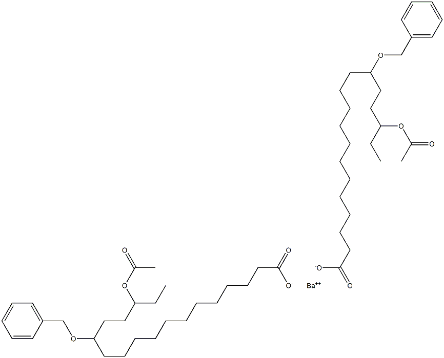 Bis(13-benzyloxy-16-acetyloxystearic acid)barium salt Structure