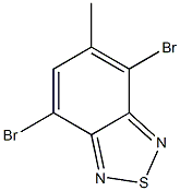 4,7-ジブロモ-5-メチル-2,1,3-ベンゾチアジアゾール 化学構造式