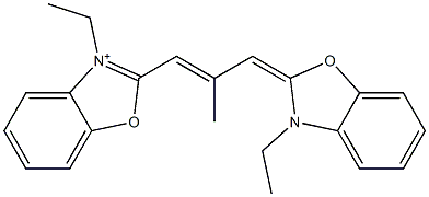 2-[3-[(3-Ethyl-2,3-dihydrobenzoxazole)-2-ylidene]-2-methyl-1-propenyl]-3-ethylbenzoxazole-3-ium