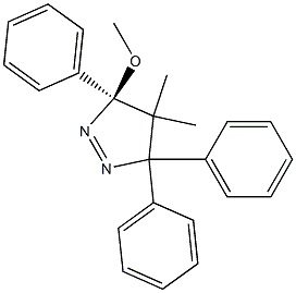 (3S)-4,5-Dihydro-3-methoxy-4,4-dimethyl-3,5,5-triphenyl-3H-pyrazole 结构式