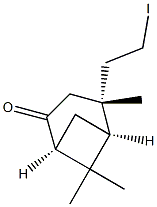 (1S,2R,5S)-2-(2-ヨードエチル)ピナン-4-オン 化学構造式