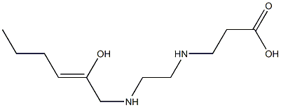 3-[N-[2-[N-(2-Hydroxy-2-hexenyl)amino]ethyl]amino]propionic acid Structure