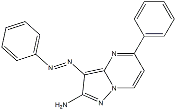2-Amino-3-(phenylazo)-5-phenylpyrazolo[1,5-a]pyrimidine 结构式