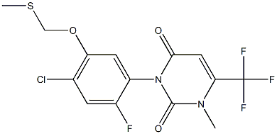 6-(Trifluoromethyl)-1-methyl-3-[4-chloro-2-fluoro-5-[(methylthio)methoxy]phenyl]pyrimidine-2,4(1H,3H)-dione