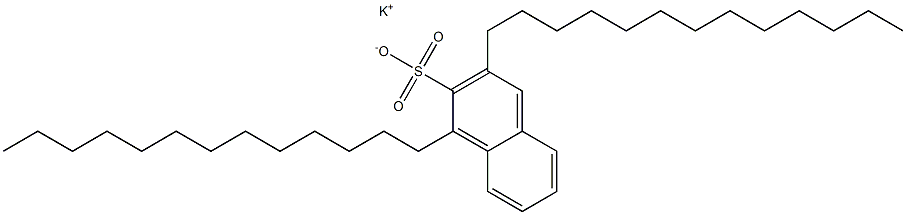 1,3-Ditridecyl-2-naphthalenesulfonic acid potassium salt Struktur