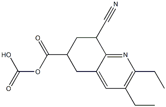 5,6,7,8-Tetrahydro-8-cyanoquinoline-6,6-dicarboxylic acid diethyl ester 结构式