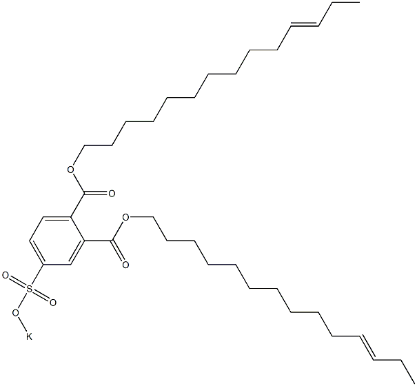 4-(ポタシオスルホ)フタル酸ジ(11-テトラデセニル) 化学構造式