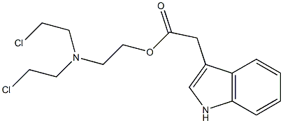 1H-Indole-3-acetic acid 2-[bis(2-chloroethyl)amino]ethyl ester 结构式