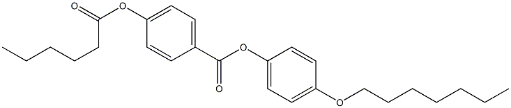 p-Hexanoyloxybenzoic acid p-(heptyloxy)phenyl ester Struktur