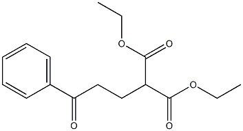 2-(3-オキソ-3-フェニルプロピル)プロパン二酸ジエチル 化学構造式
