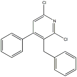 2,6-Dichloro-3-benzyl-4-phenylpyridine Struktur