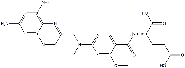 N-[4-[[(2,4-Diaminopteridin-6-yl)methyl]methylamino]-2-methoxybenzoyl]-L-glutamic acid Structure